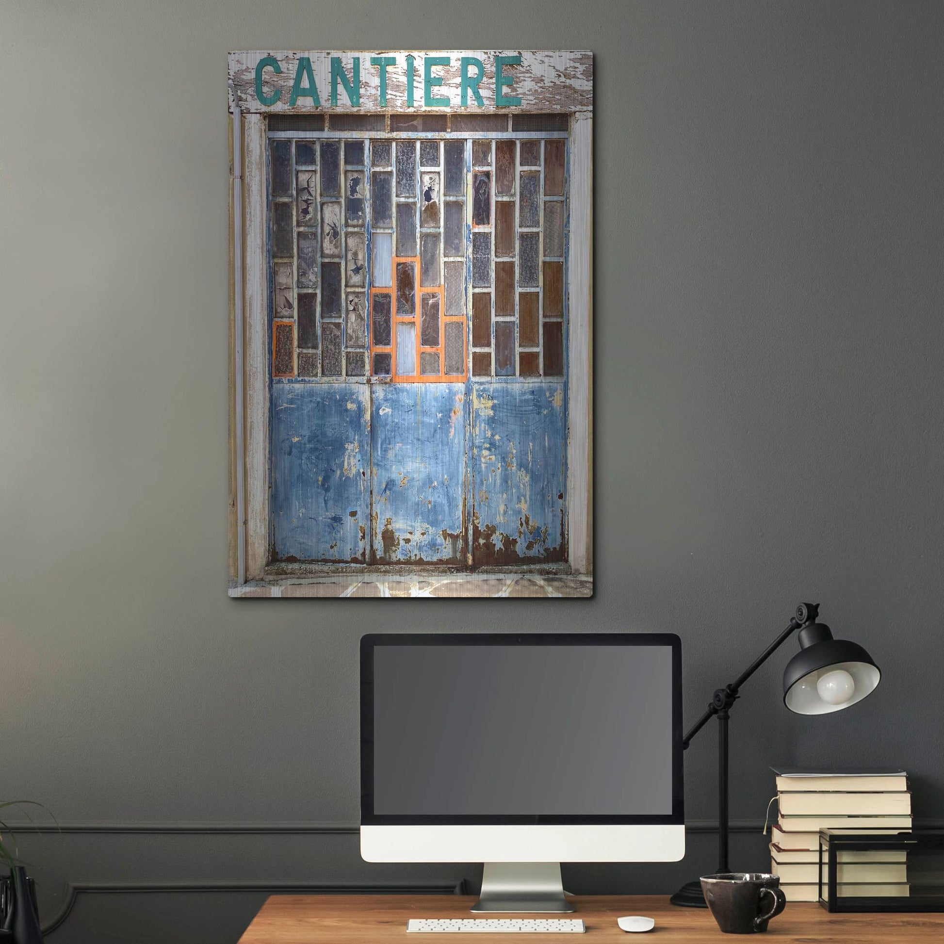 Luxe Metal Art 'Burano Store' by IMB, Metal Wall Art,24x36