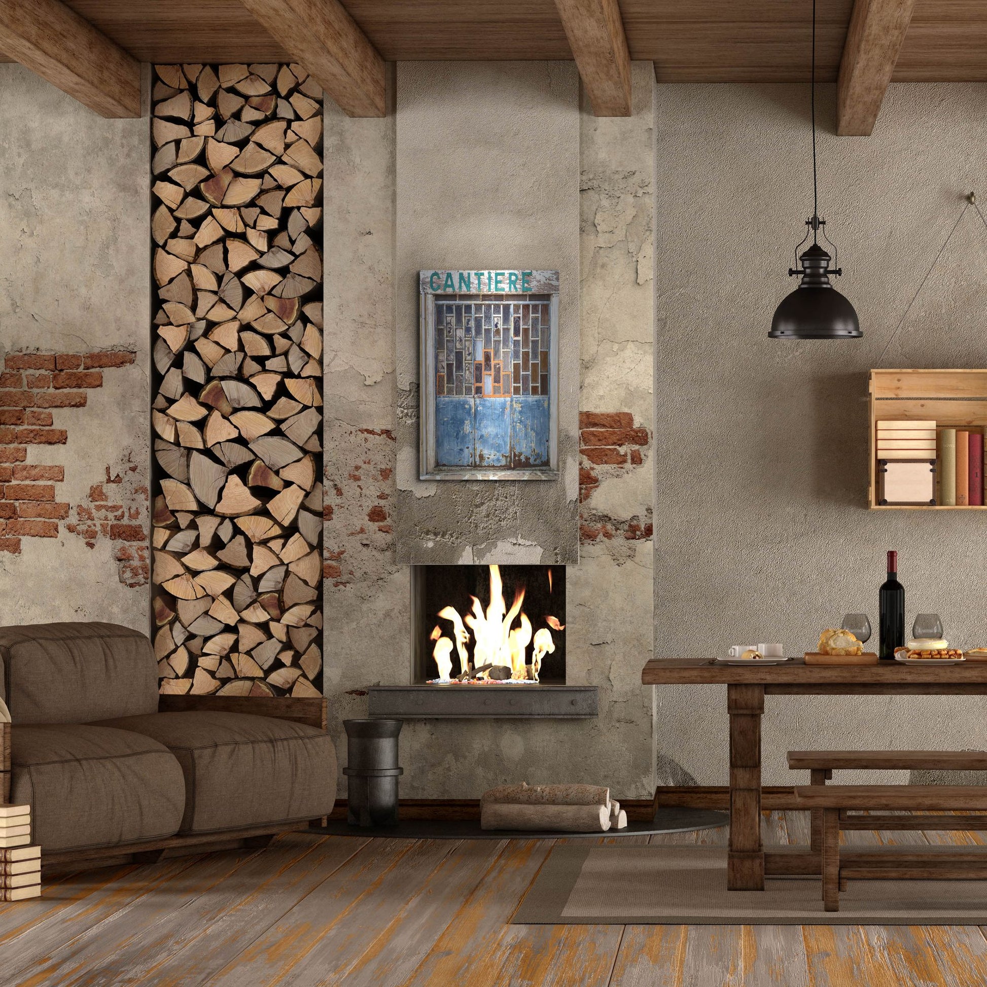 Luxe Metal Art 'Burano Store' by IMB, Metal Wall Art,24x36