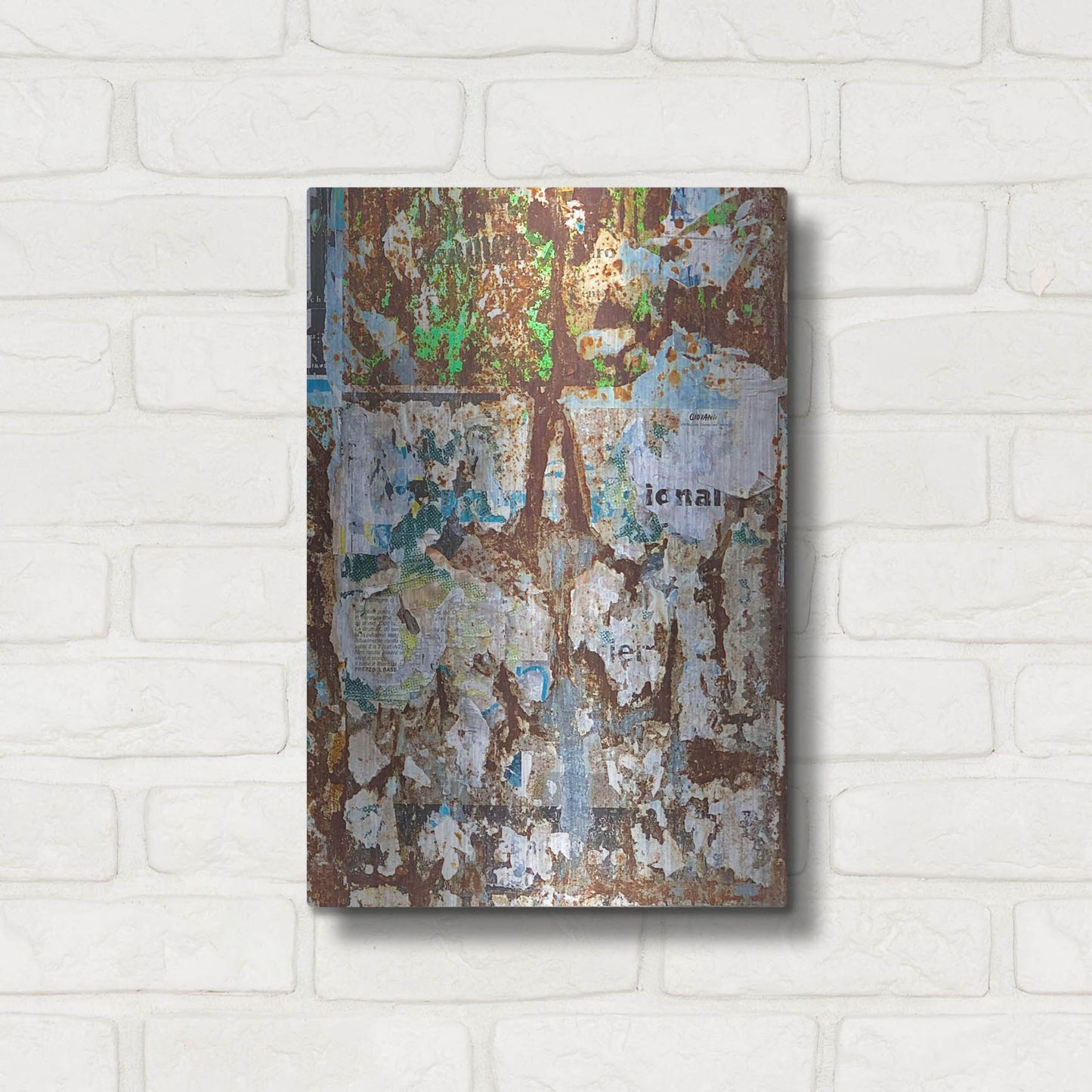 Luxe Metal Art 'Bus Poster Remnant Siena 25' by IMB, Metal Wall Art,12x16