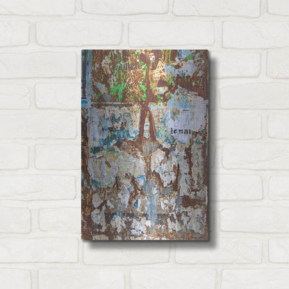 Luxe Metal Art 'Bus Poster Remnant Siena 25' by IMB, Metal Wall Art,12x16