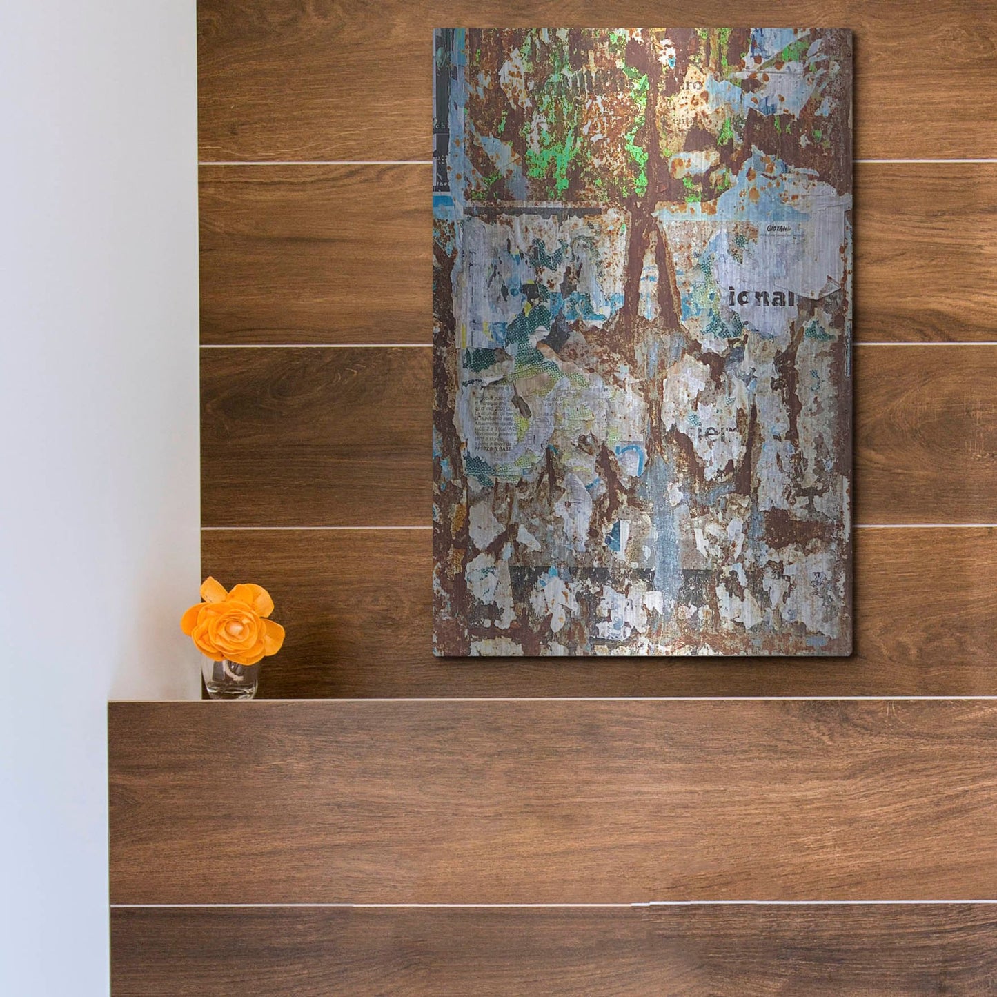 Luxe Metal Art 'Bus Poster Remnant Siena 25' by IMB, Metal Wall Art,12x16