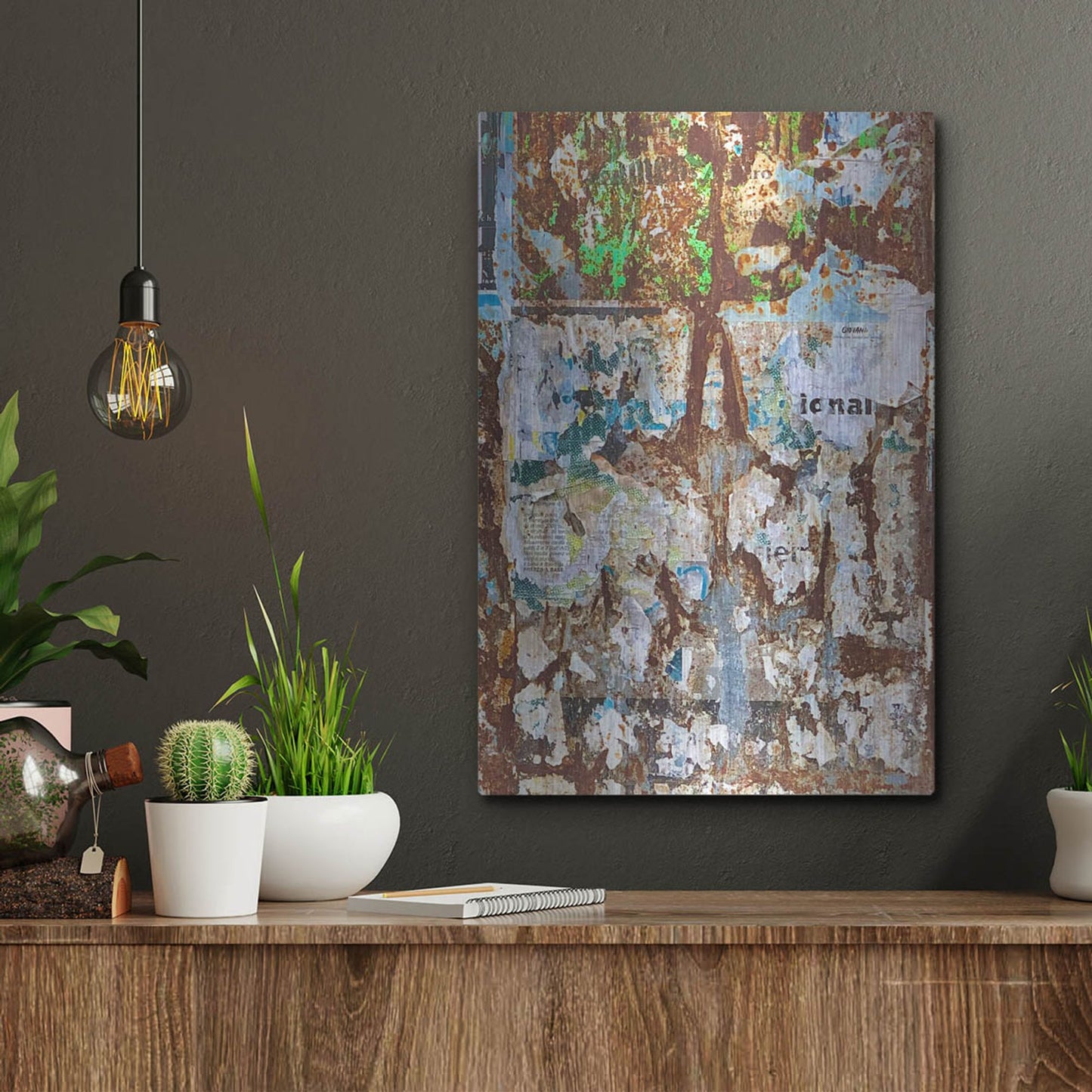 Luxe Metal Art 'Bus Poster Remnant Siena 25' by IMB, Metal Wall Art,12x16