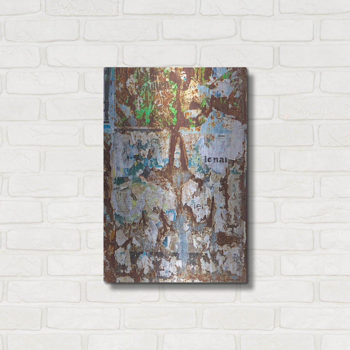 Luxe Metal Art 'Bus Poster Remnant Siena 25' by IMB, Metal Wall Art,16x24