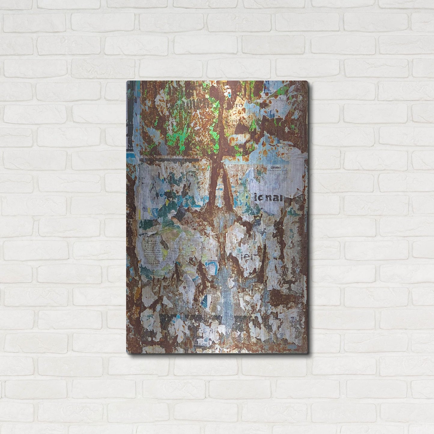 Luxe Metal Art 'Bus Poster Remnant Siena 25' by IMB, Metal Wall Art,24x36