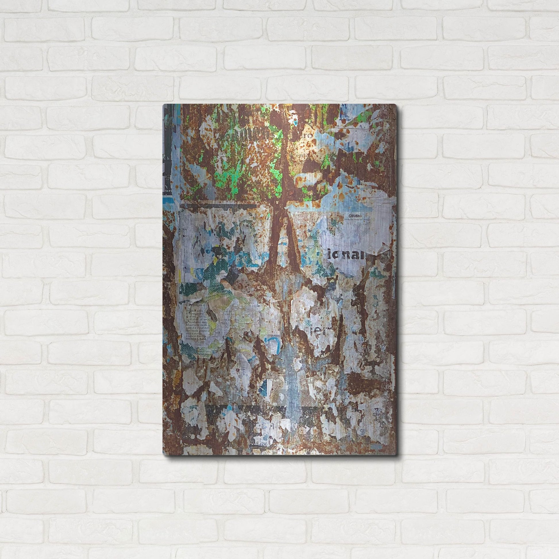 Luxe Metal Art 'Bus Poster Remnant Siena 25' by IMB, Metal Wall Art,24x36