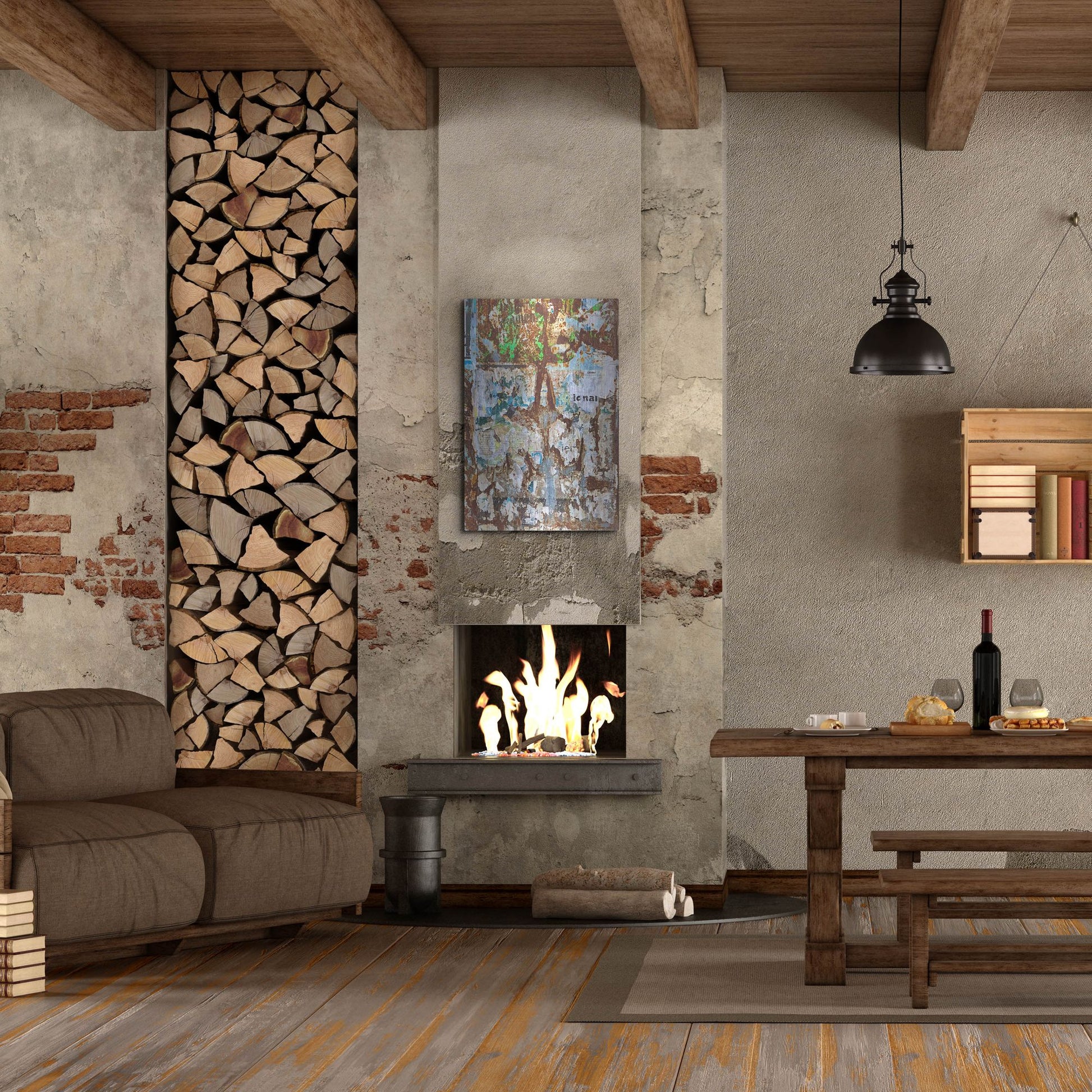 Luxe Metal Art 'Bus Poster Remnant Siena 25' by IMB, Metal Wall Art,24x36