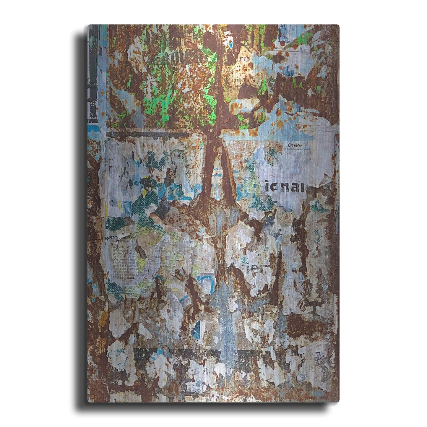 Luxe Metal Art 'Bus Poster Remnant Siena 25' by IMB, Metal Wall Art