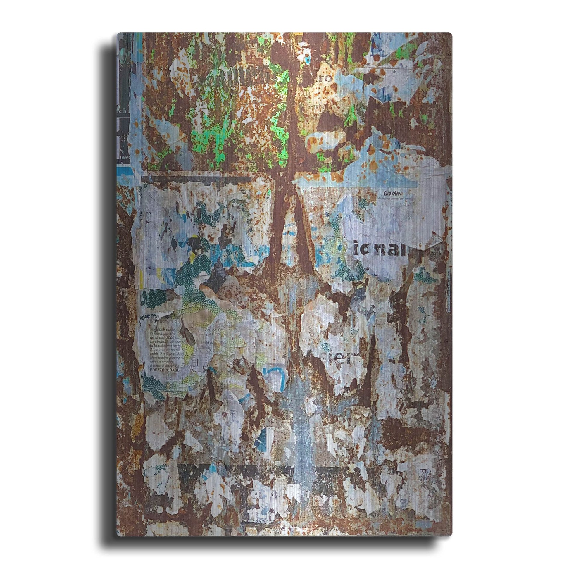 Luxe Metal Art 'Bus Poster Remnant Siena 25' by IMB, Metal Wall Art