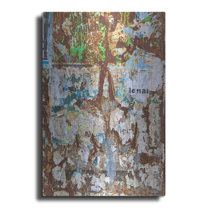 Luxe Metal Art 'Bus Poster Remnant Siena 25' by IMB, Metal Wall Art