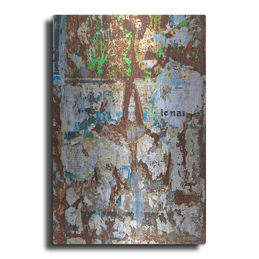 Luxe Metal Art 'Bus Poster Remnant Siena 25' by IMB, Metal Wall Art