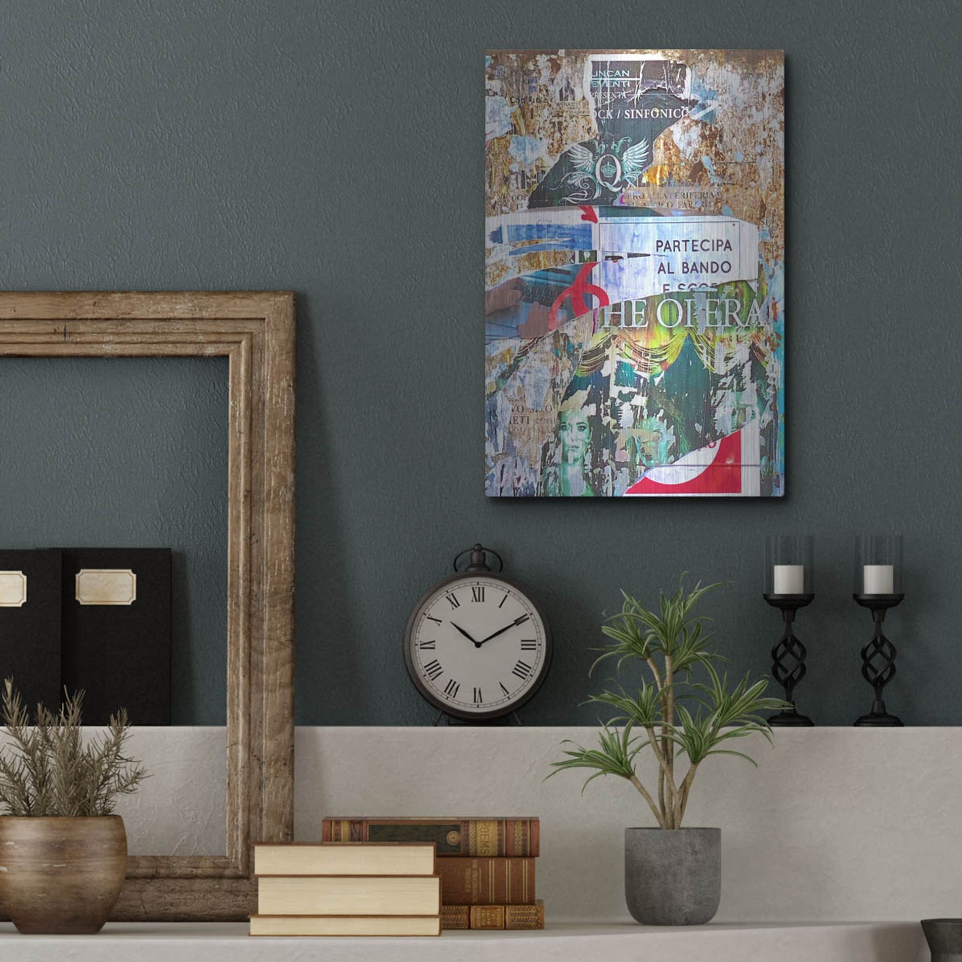 Luxe Metal Art 'Bus Poster Remnant Siena 26' by IMB, Metal Wall Art,12x16