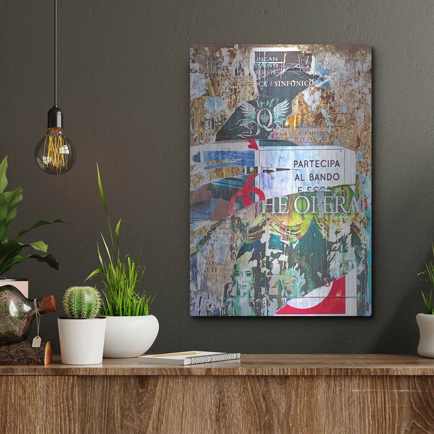 Luxe Metal Art 'Bus Poster Remnant Siena 26' by IMB, Metal Wall Art,12x16