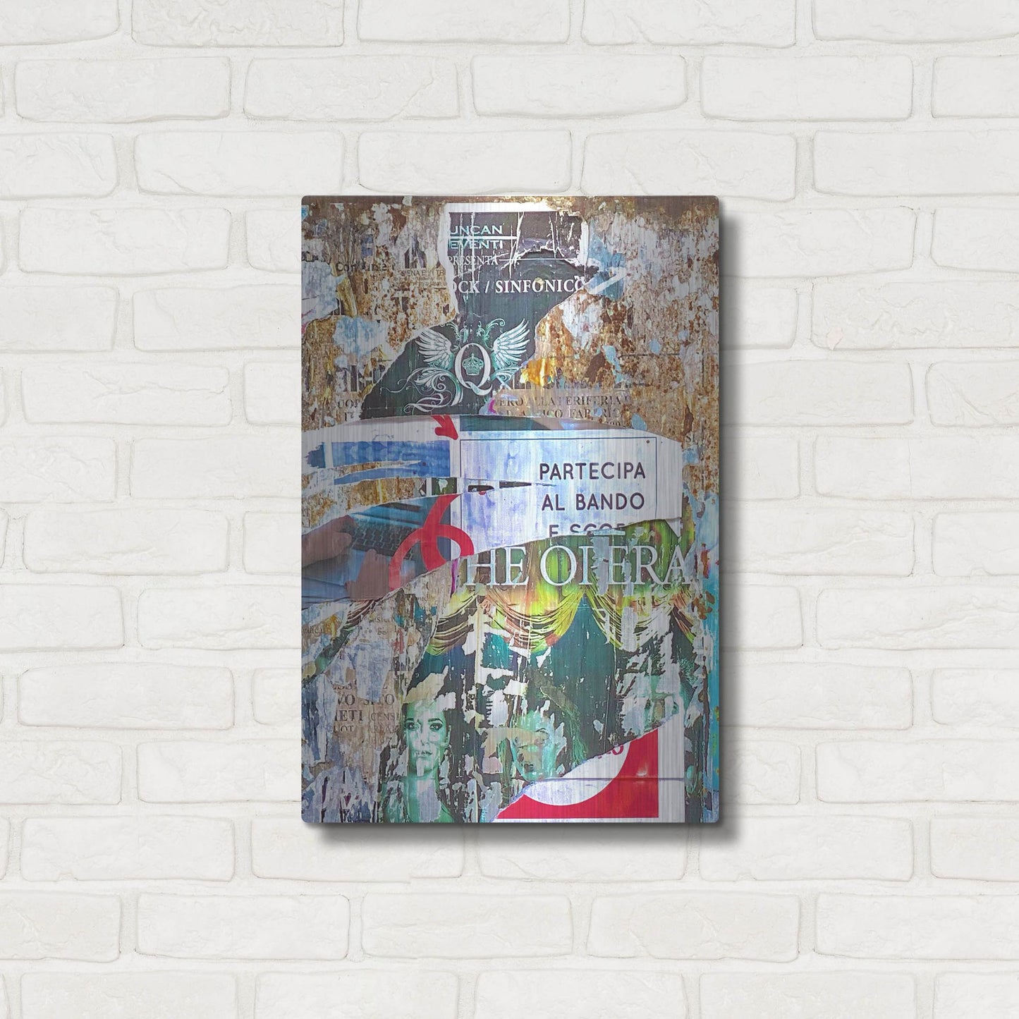 Luxe Metal Art 'Bus Poster Remnant Siena 26' by IMB, Metal Wall Art,16x24