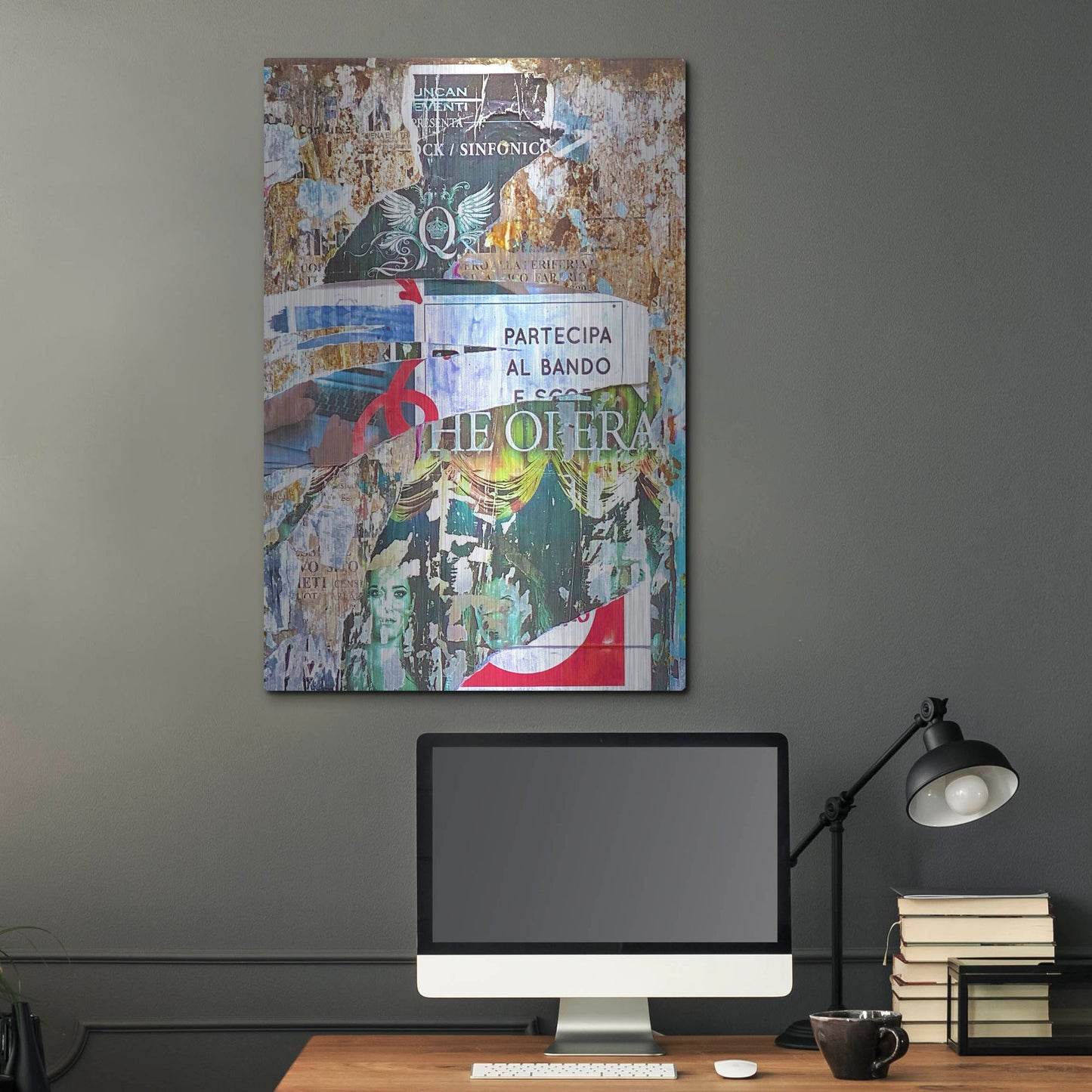 Luxe Metal Art 'Bus Poster Remnant Siena 26' by IMB, Metal Wall Art,24x36