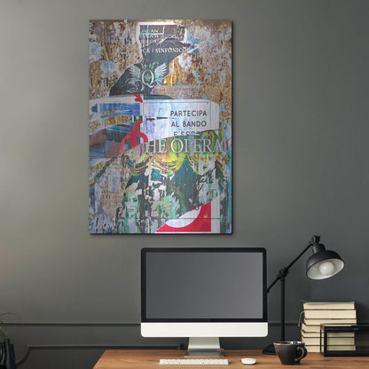 Luxe Metal Art 'Bus Poster Remnant Siena 26' by IMB, Metal Wall Art,24x36