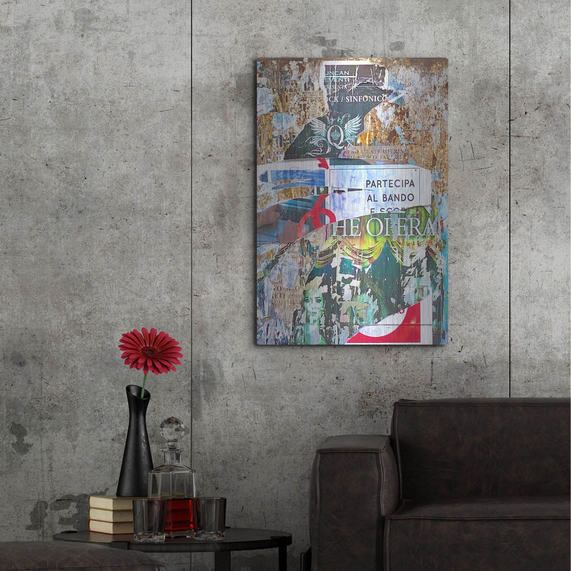 Luxe Metal Art 'Bus Poster Remnant Siena 26' by IMB, Metal Wall Art,24x36