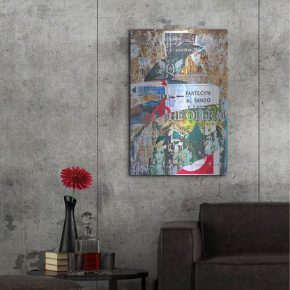 Luxe Metal Art 'Bus Poster Remnant Siena 26' by IMB, Metal Wall Art,24x36