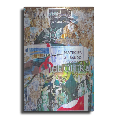 Luxe Metal Art 'Bus Poster Remnant Siena 26' by IMB, Metal Wall Art