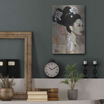 Luxe Metal Art 'Yu' by Loui Jover, Metal Wall Art,12x16