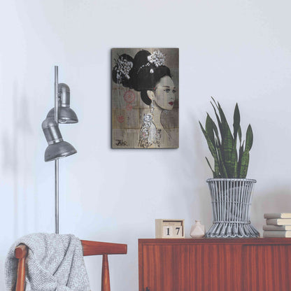 Luxe Metal Art 'Yu' by Loui Jover, Metal Wall Art,16x24