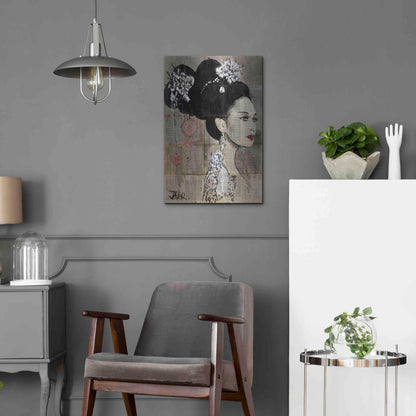 Luxe Metal Art 'Yu' by Loui Jover, Metal Wall Art,16x24