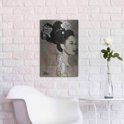 Luxe Metal Art 'Yu' by Loui Jover, Metal Wall Art,16x24