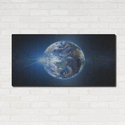 Luxe Metal Art 'Earth Sunrise' by Luxe Portfolio, Metal Wall Art,48x24