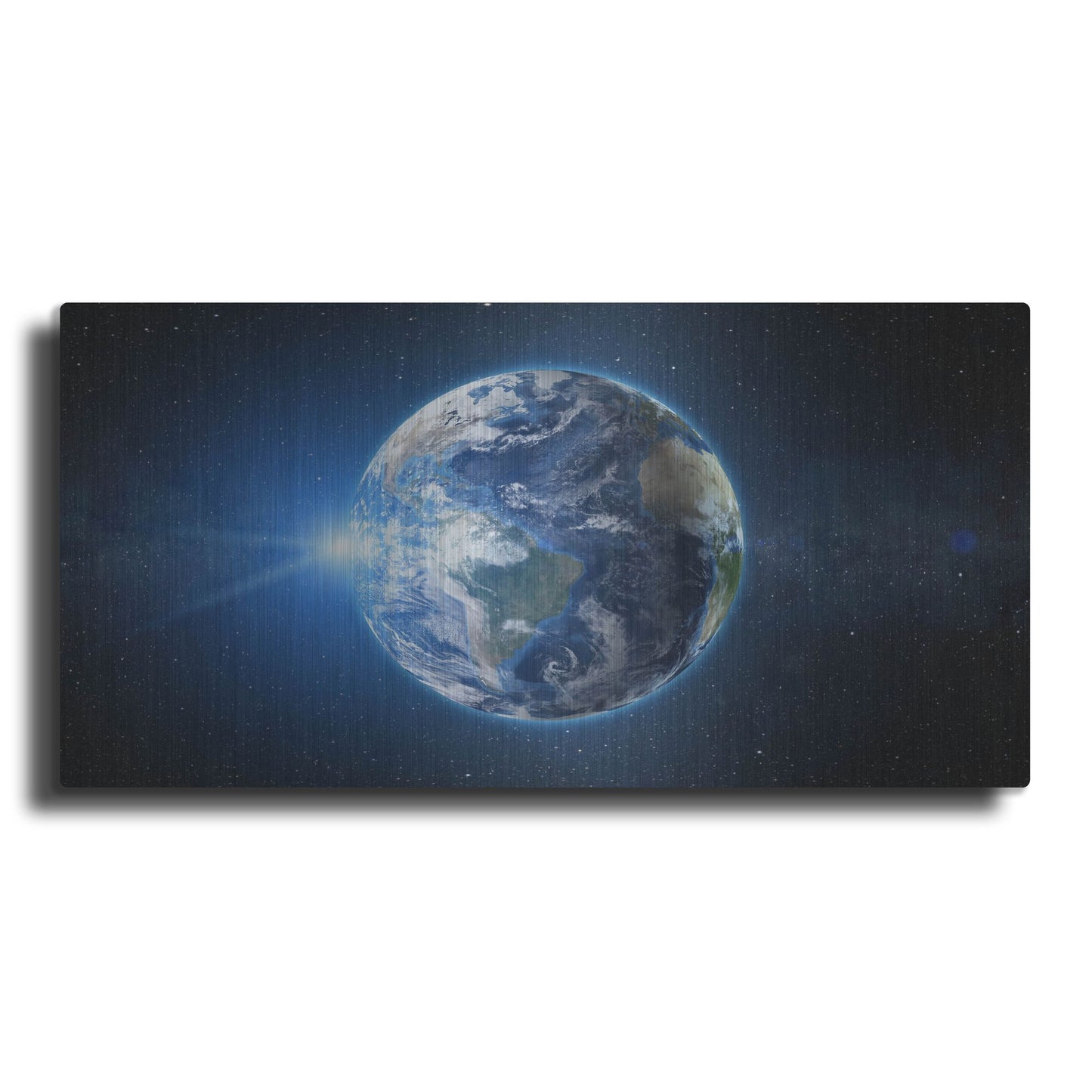 Luxe Metal Art 'Earth Sunrise' by Luxe Portfolio, Metal Wall Art