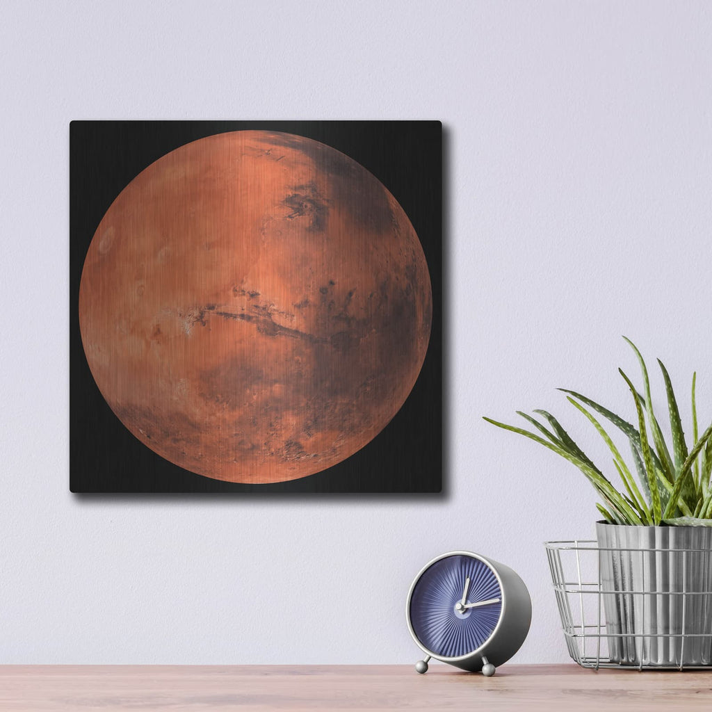 'Planet Mars' by Luxe Metal Portfolio – Metal Wall Art, 12x12 room view