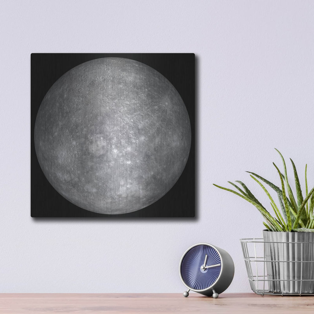 'Planet Mercury' by Luxe Metal Portfolio – Metal Wall Art, 12x12 room view