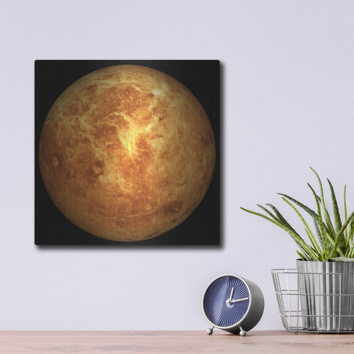 'Planet Venus' by Luxe Metal Portfolio – Metal Wall Art, 12x12 room view