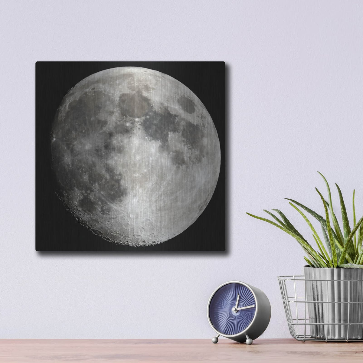 'The Moon' by Luxe Metal Portfolio – Metal Wall Art, 12x12 room view