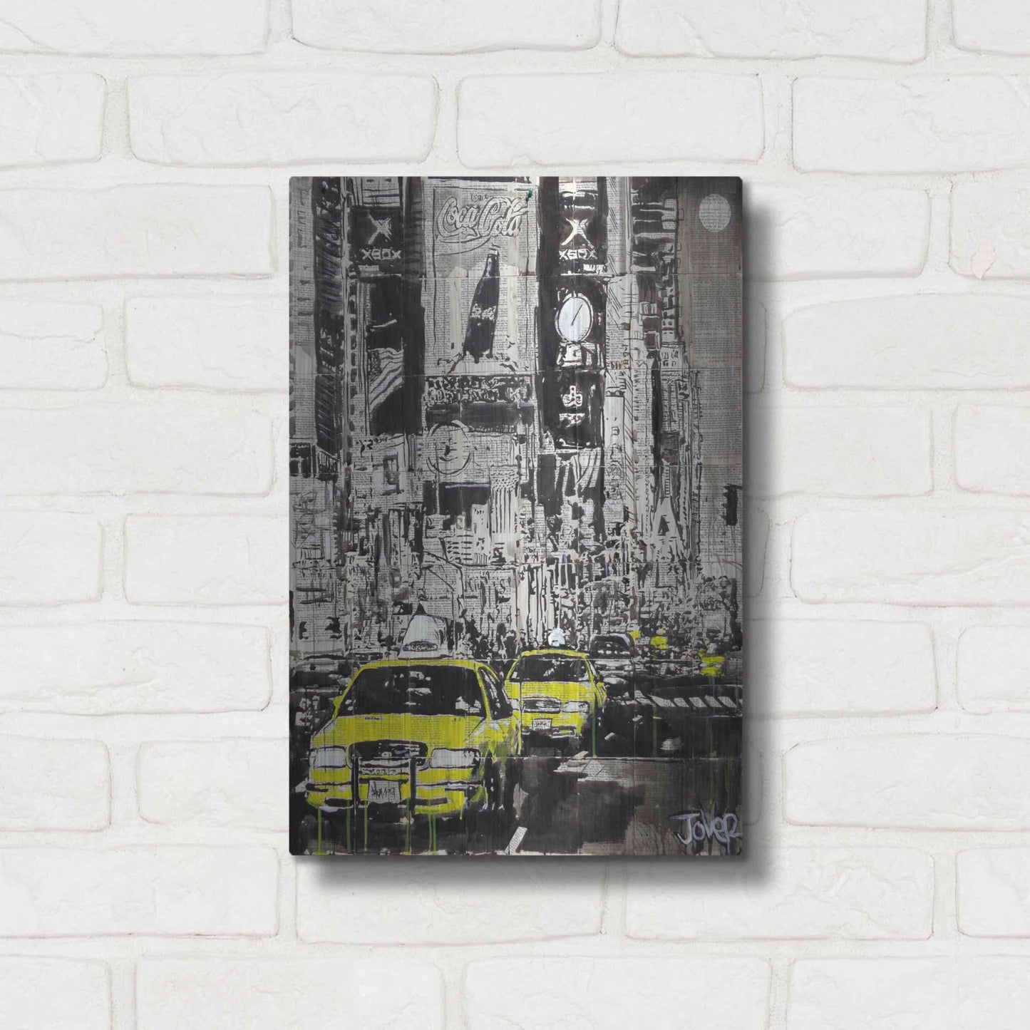 Luxe Metal Art 'Zoo York' by Loui Jover, Metal Wall Art,12x16