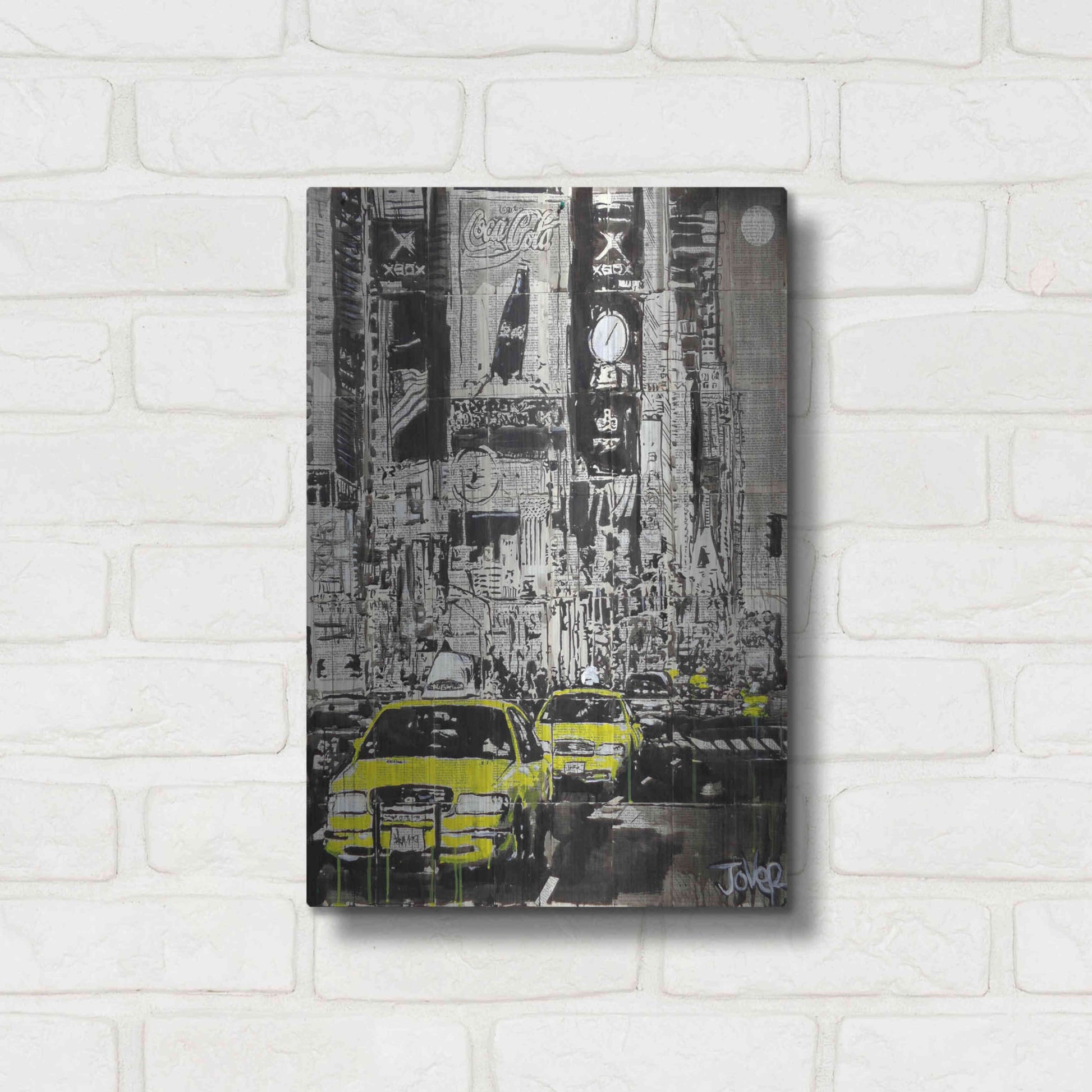 Luxe Metal Art 'Zoo York' by Loui Jover, Metal Wall Art,12x16