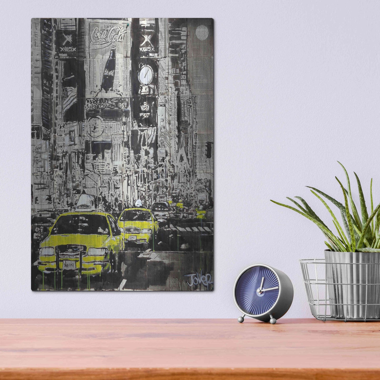 Luxe Metal Art 'Zoo York' by Loui Jover, Metal Wall Art,12x16