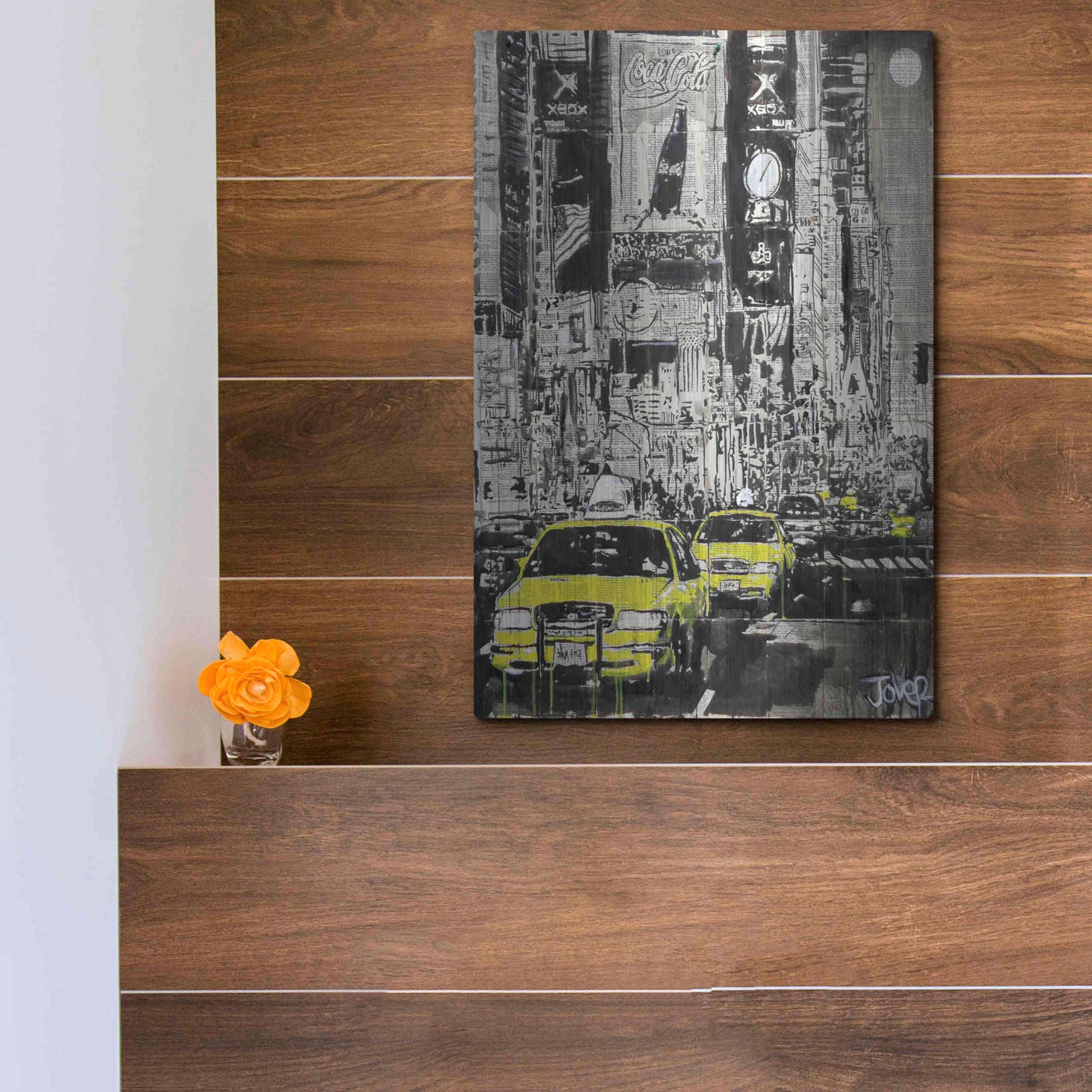 Luxe Metal Art 'Zoo York' by Loui Jover, Metal Wall Art,12x16