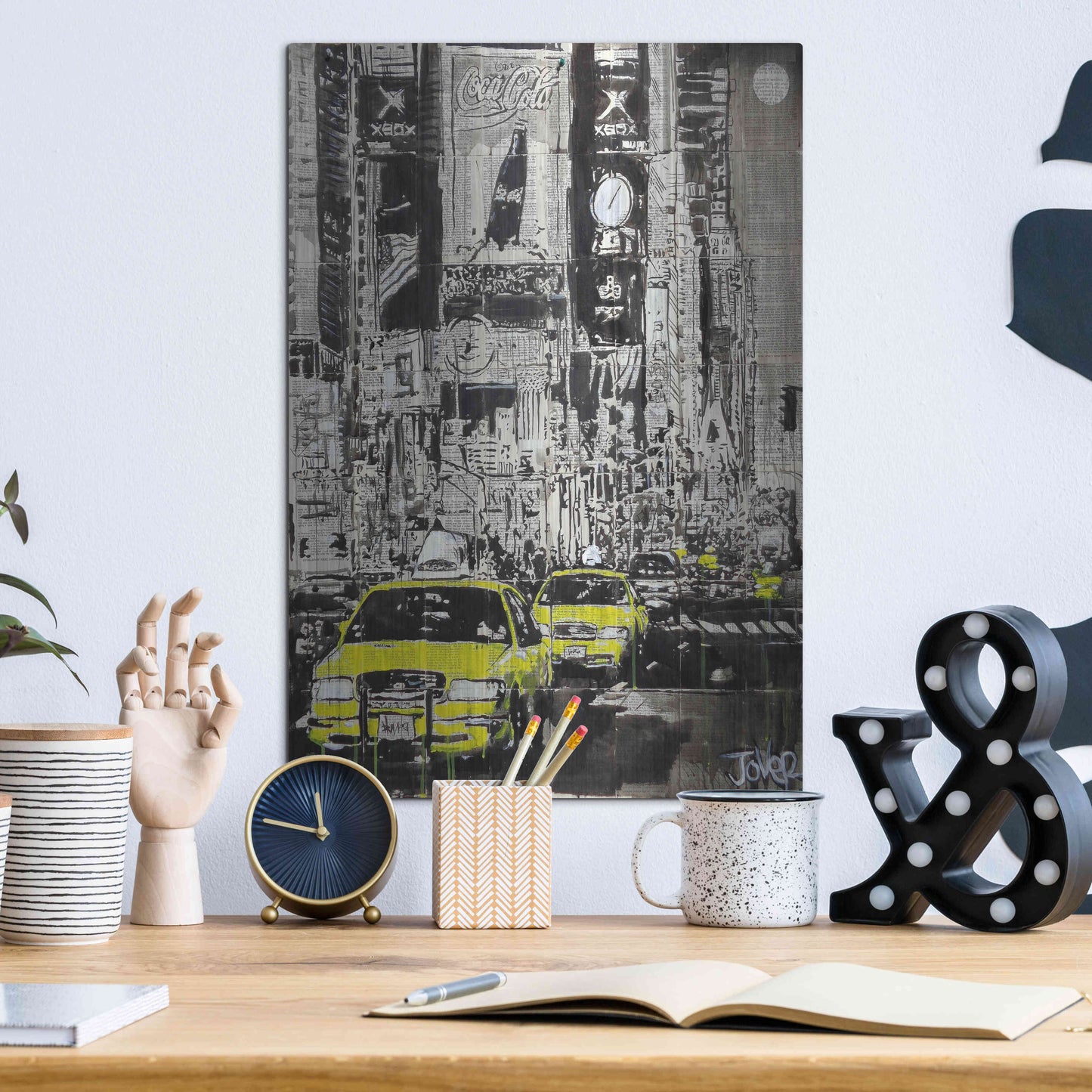 Luxe Metal Art 'Zoo York' by Loui Jover, Metal Wall Art,12x16