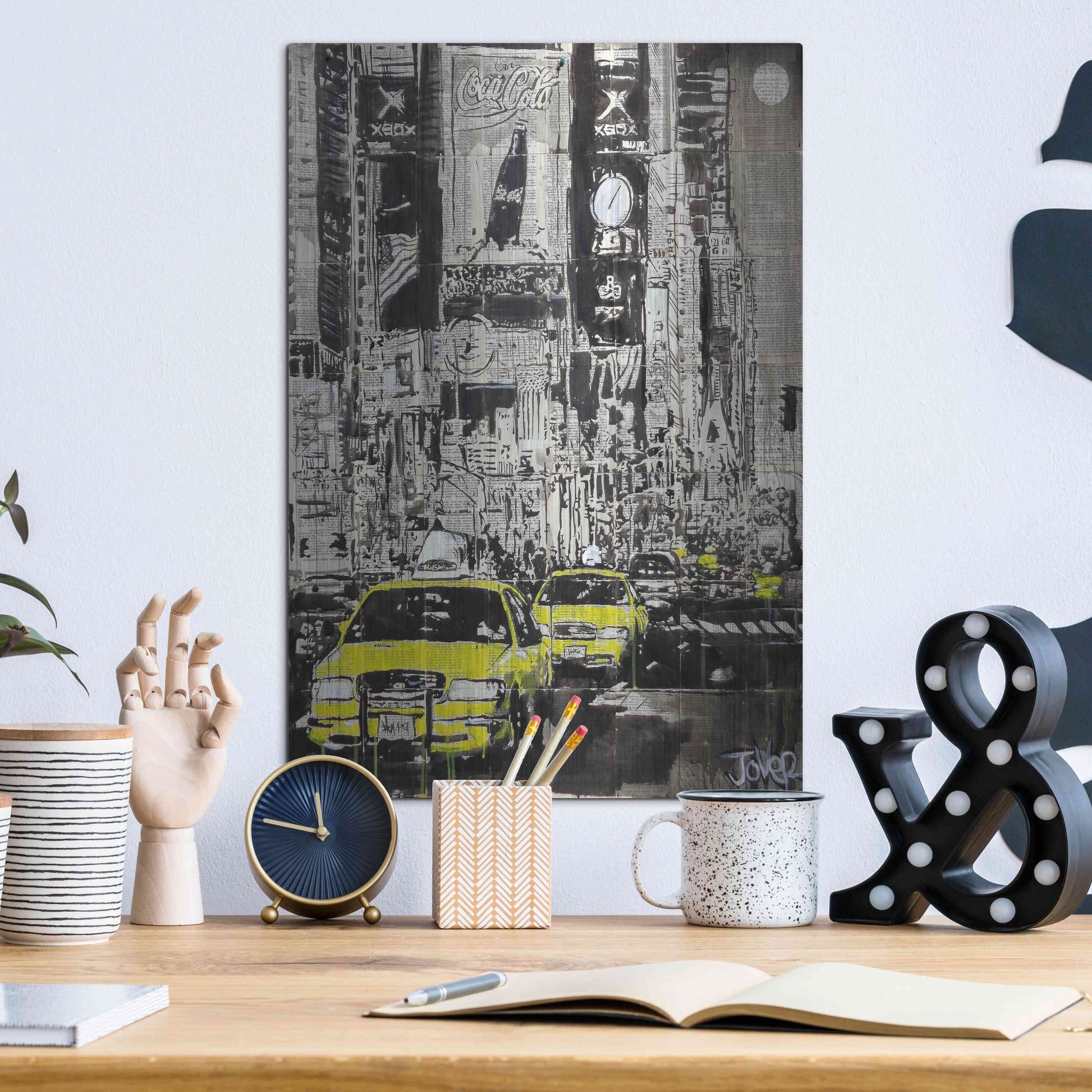 Luxe Metal Art 'Zoo York' by Loui Jover, Metal Wall Art,12x16