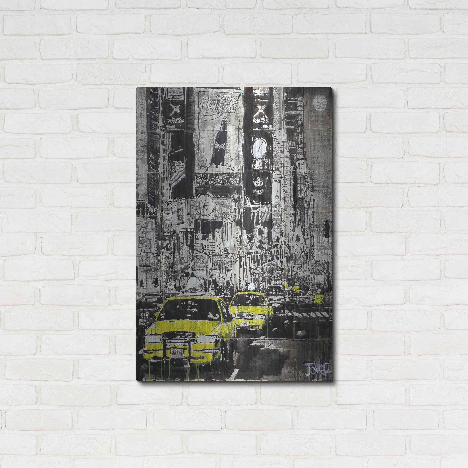 Luxe Metal Art 'Zoo York' by Loui Jover, Metal Wall Art,24x36