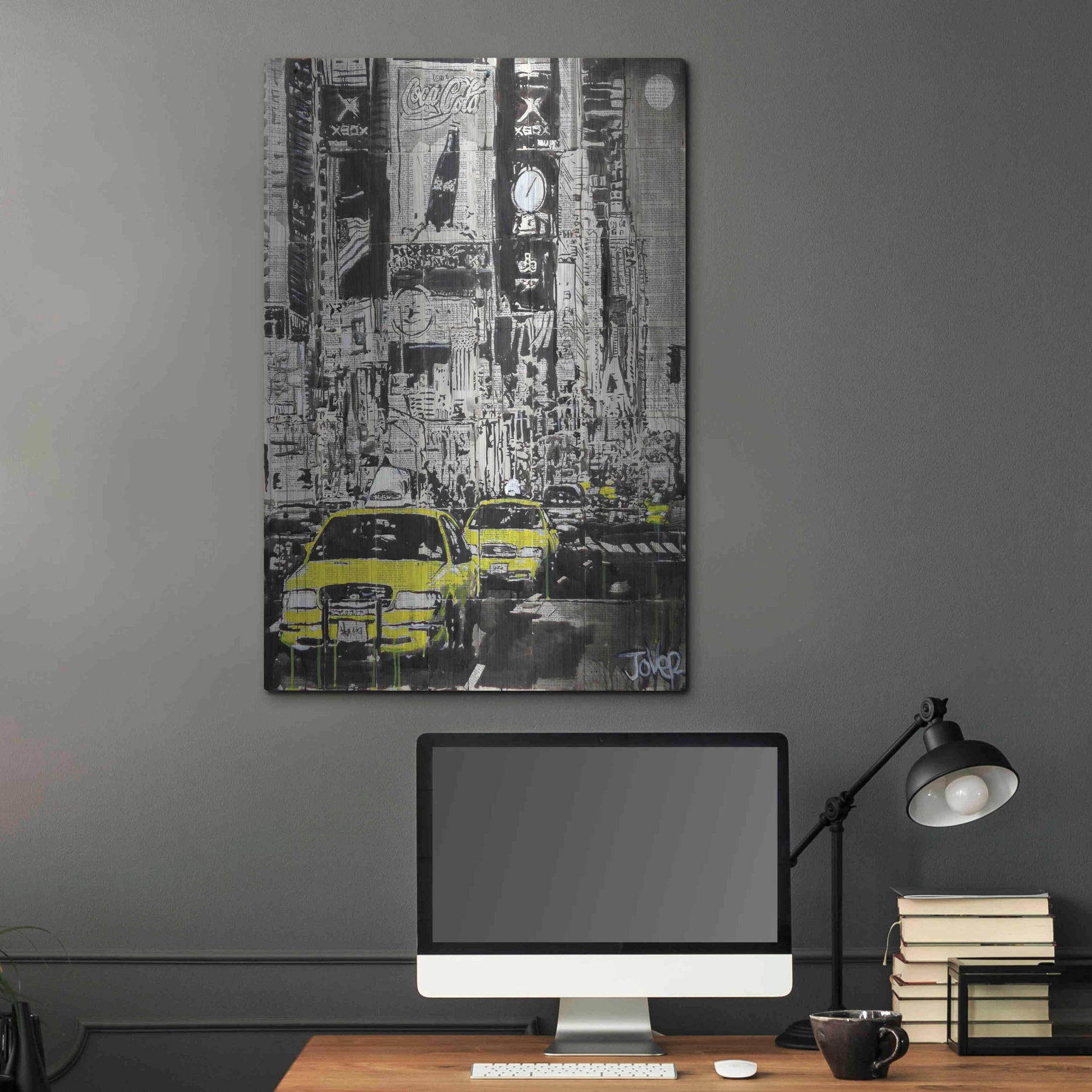 Luxe Metal Art 'Zoo York' by Loui Jover, Metal Wall Art,24x36