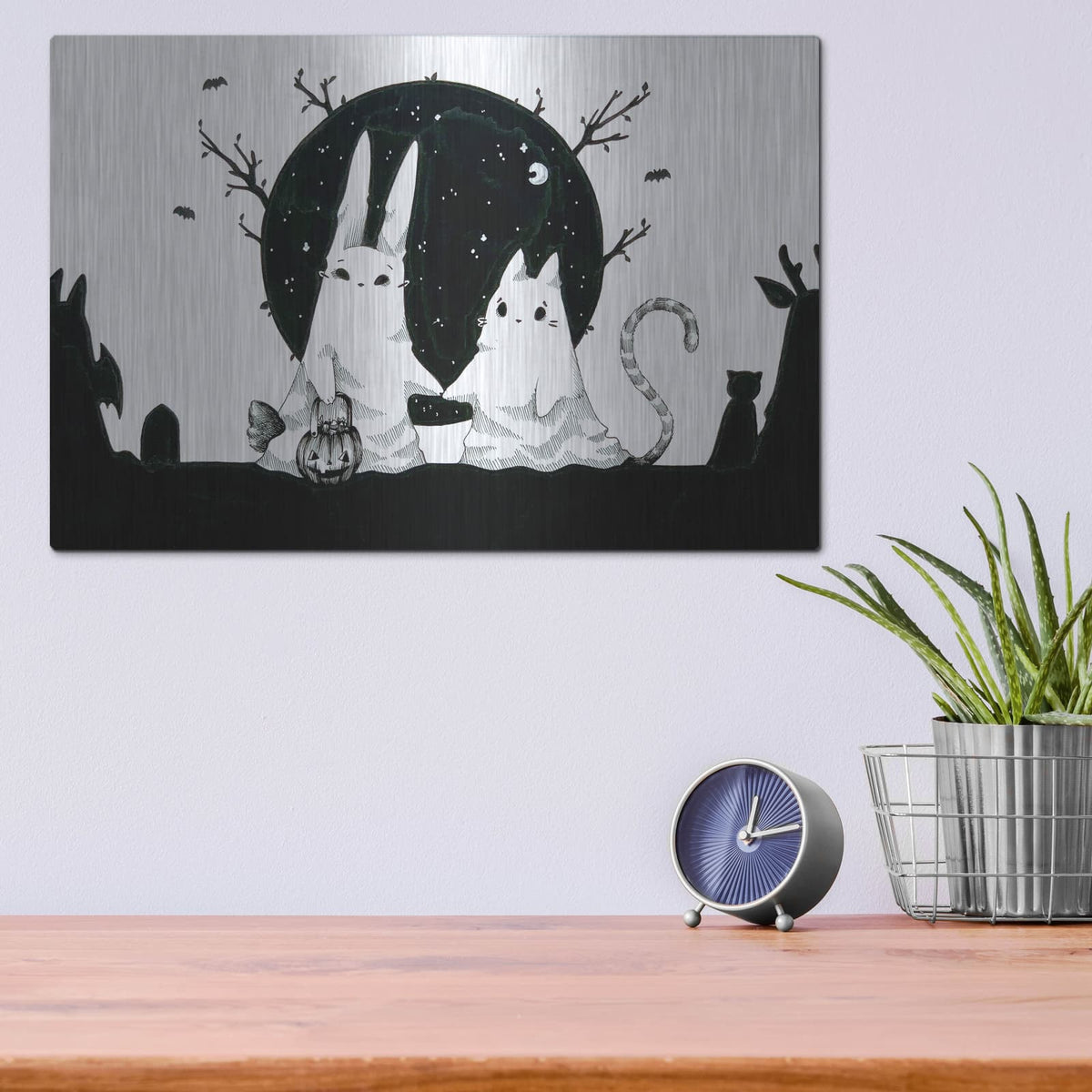 'Ghost Sisters' by Avery Multer – Metal Wall Art, 16x12 room view
