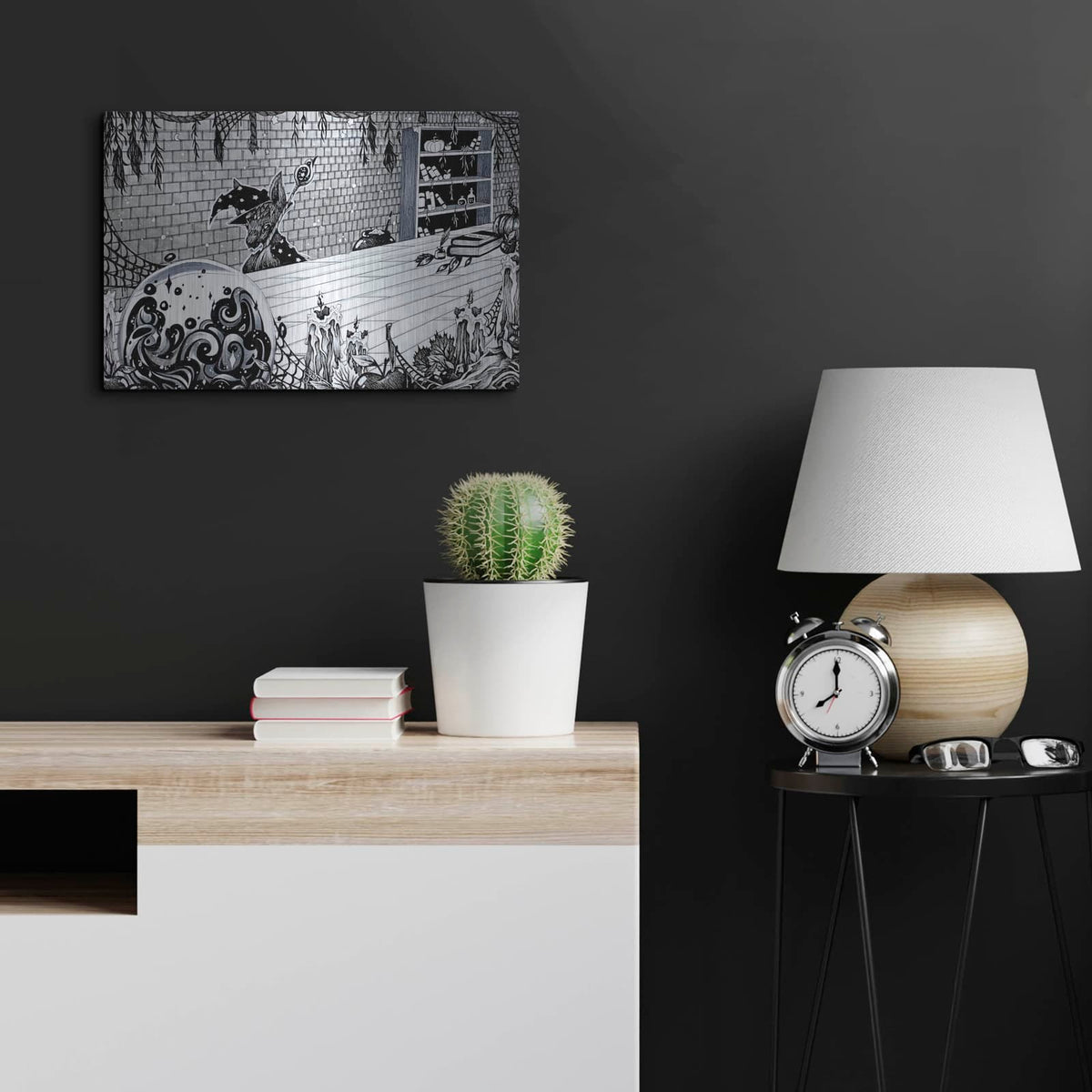 'Potion Master' by Avery Multer – Metal Wall Art, 24x16 room view