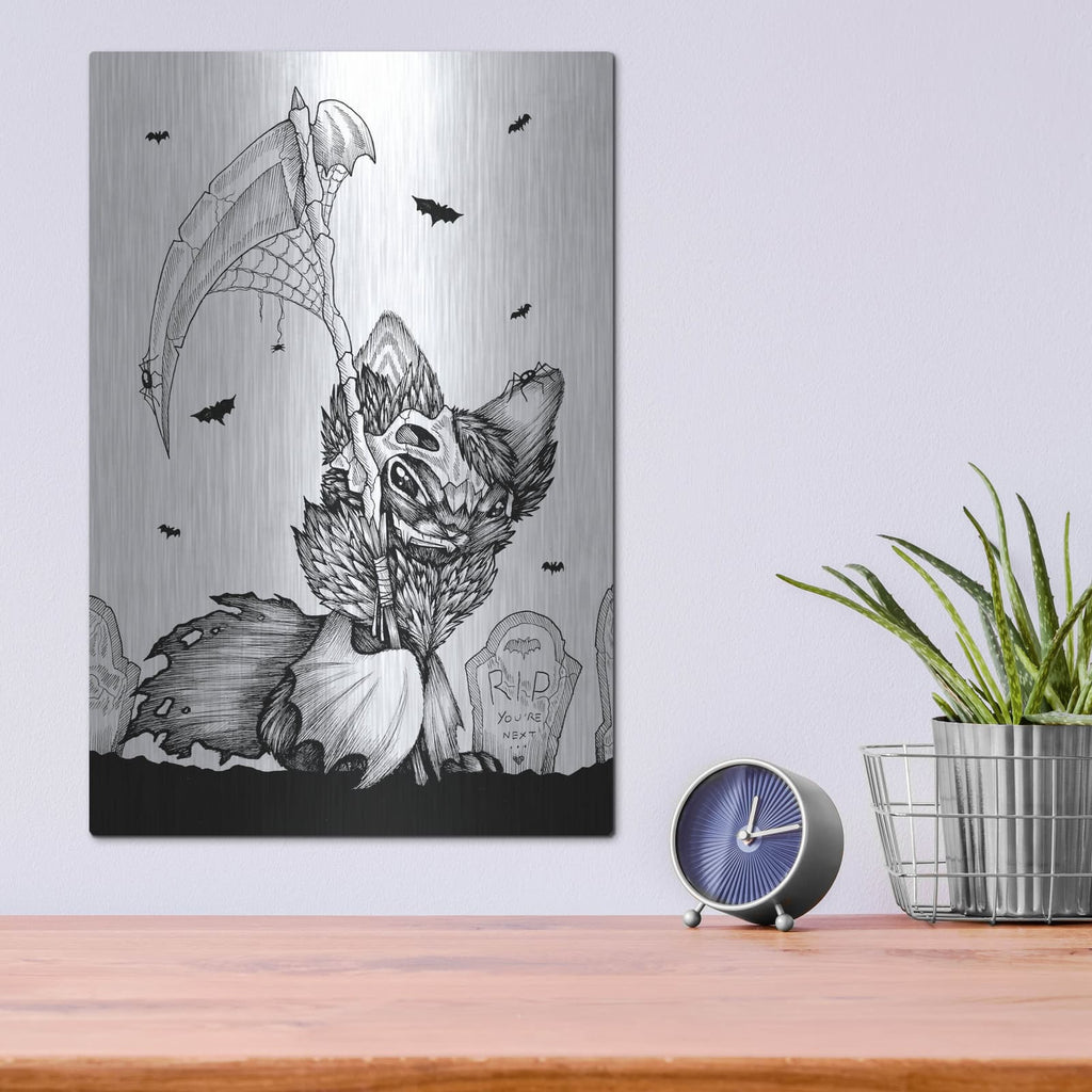 'R.I.P' by Avery Multer – Metal Wall Art, 12x16 room view