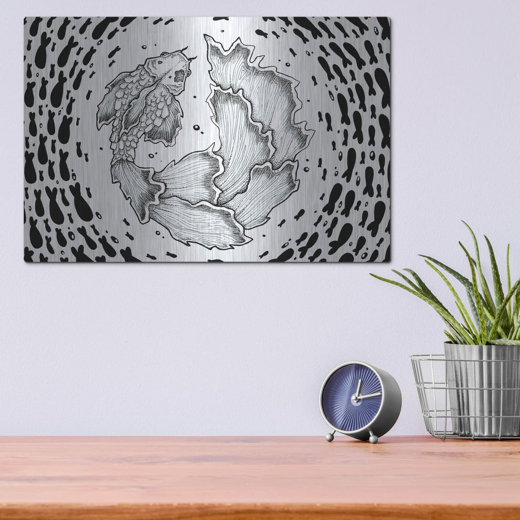 'Round and Round' by Avery Multer – Metal Wall Art, 16x12 room view