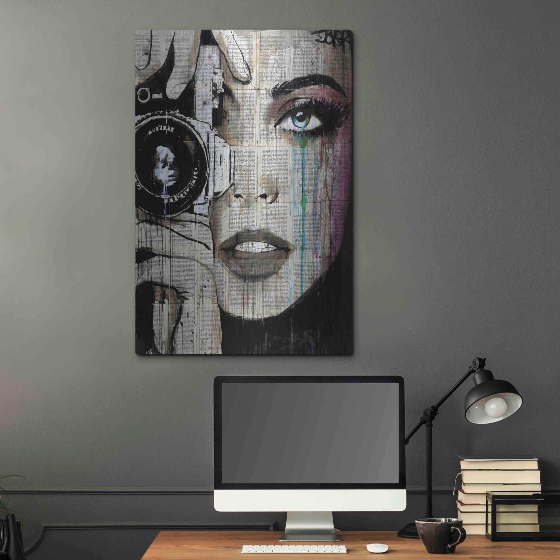 Luxe Metal Art 'Zoom' by Loui Jover, Metal Wall Art,24x36