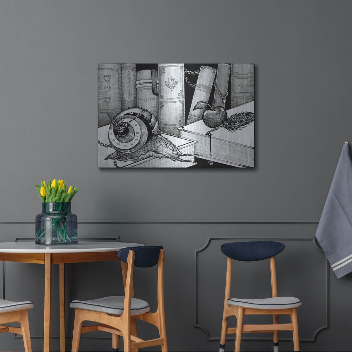 'The Timekeeper' by Avery Multer – Metal Wall Art, 36x24 room view