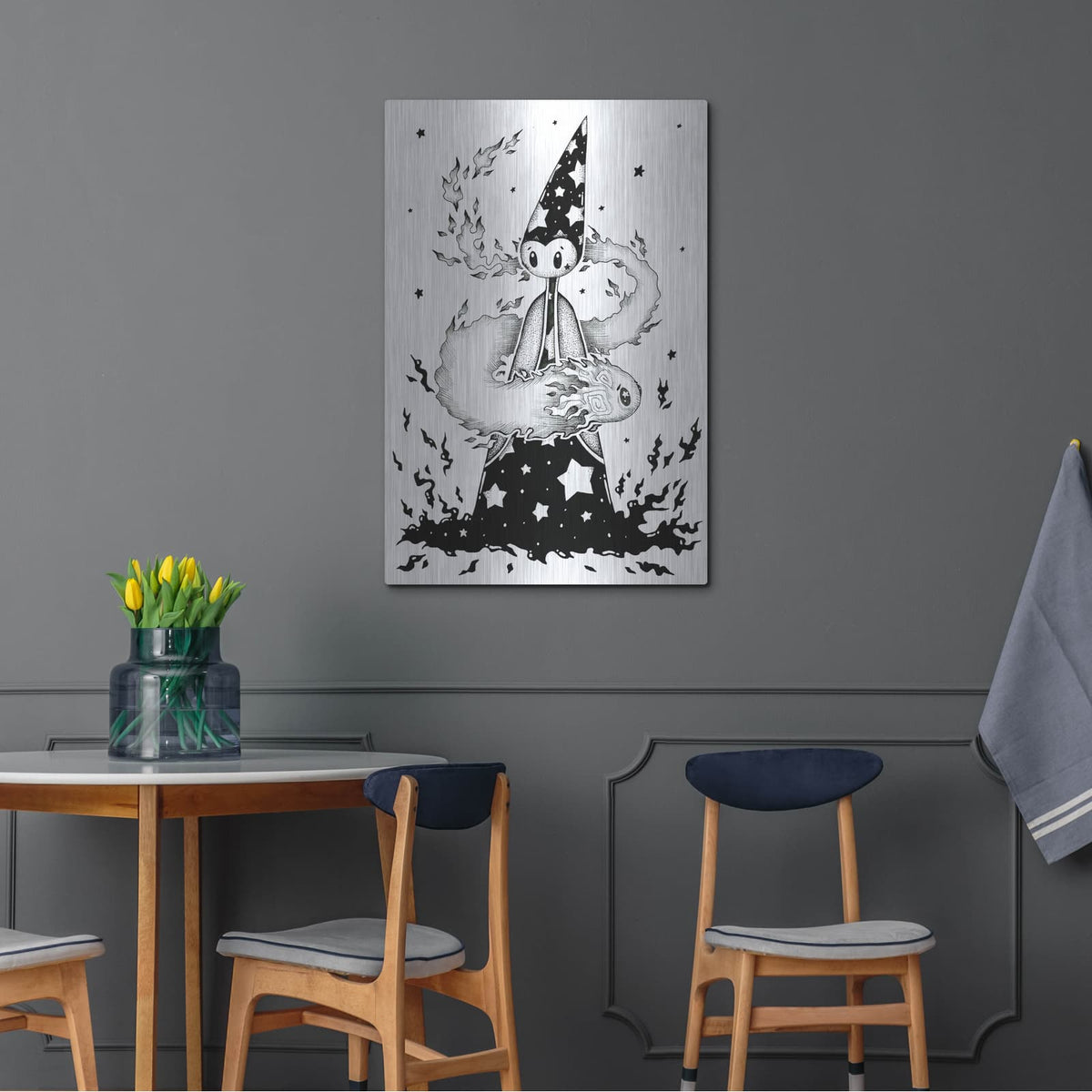 'The Wizard' by Avery Multer – Metal Wall Art, 24x36 room view