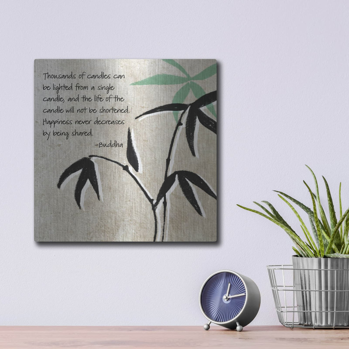 'Happiness' by Linda Woods – Metal Wall Art, 12x12 room view