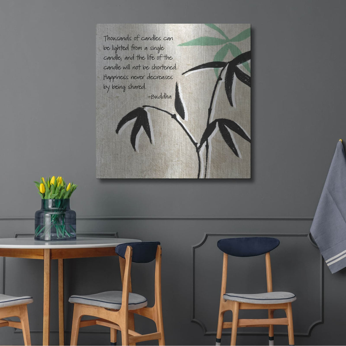 'Happiness' by Linda Woods – Metal Wall Art, 36x36 room view