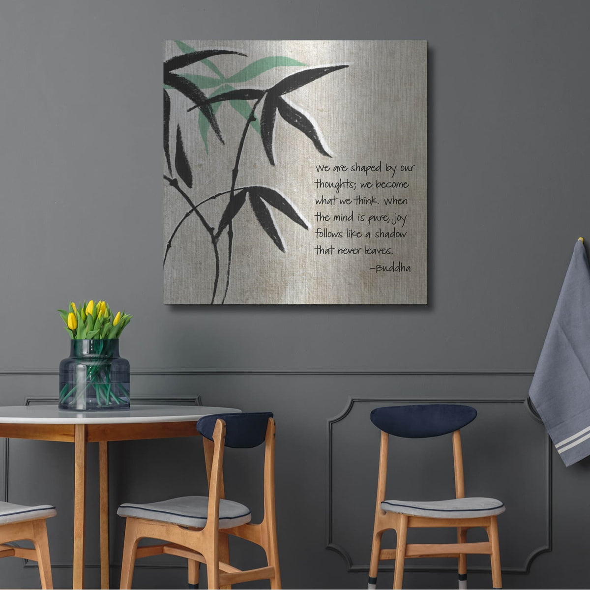 'Joy Follows' by Linda Woods – Metal Wall Art, 36x36 room view